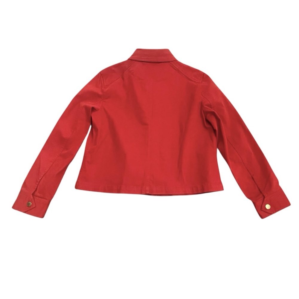 LRL Lauren Jeans Co Red Denim Jacket with Turn-Lock Buttons - Picture 6 of 11